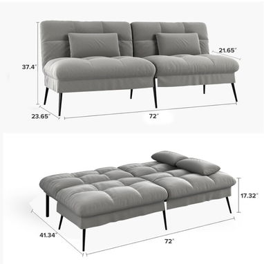 Vive el equilibrio perfecto entre comodidad y estilo! "Nuevamente sofá cama para dos personas, duerma plácidamente". - Img 102267627