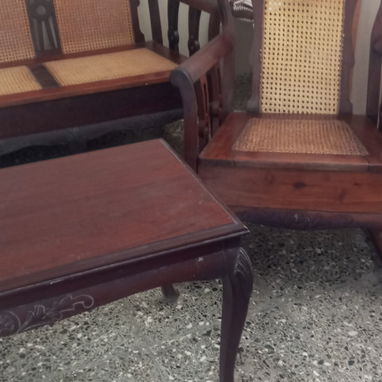 Vendo Juego de sala antiguo de caoba. Muebles para toda la vida - Img 126803993