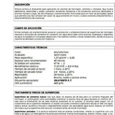 Pintura para piscina 4 litros euroquimica linea industrial importada de España - Img 118778410