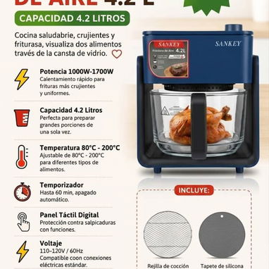 FREIDORA DE AIRE SANKEY 4.2 L 🍟 🏠 - Img 126760436