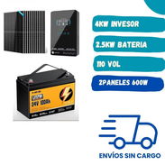 Kit Solar 4kW 110V + 2 Paneles 600W + Litio 2.5kW | Instalación y Transporte - Img 57732432