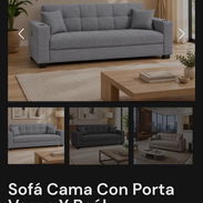 Sofa cama Los 3 colores de la foto Con puerto usb y tipo C 207x83x57cm - Img 58263764