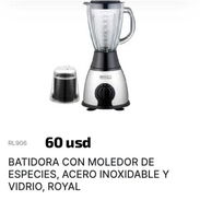 Batidora con moledor de especie de acero inoxidable y vaso de vidrio - Img 55869596