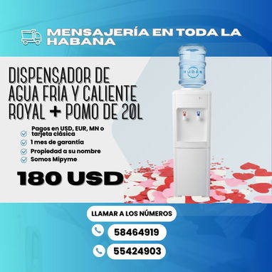 💦 DISPENSADOR DE AGUA FRÍA Y CALIENTE ROYAL PARA TU CASA O NEGOCIO 💲170 USD ➕ POMO DE AGUA DE 20 LITROS 💲180 USD - Img 114230814