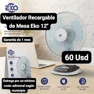 Ventilador Recargable de Mesa Eko 12", Garantía de 1 mes, Entrega por un mínimo costo adicional para toda La Habana - Img 56056389