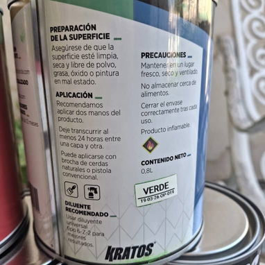 Pintura Esmalte Sintético, Marca Kratos. Lata 0.8litros. Excelente Calidad. Damos factura. - Img 119916901