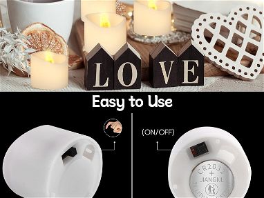 Paquete de 12 velas digitales sin llama parpadeantes, velas LED para bodas, festivales, Halloween (pilas incluidas) - Img main-image