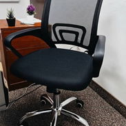 🍁Silla giratoria de malla negra, asiento ergonómico - Img 55979375