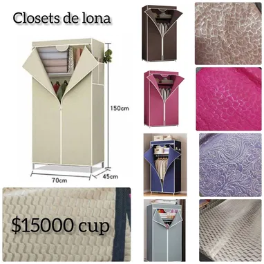 Closet con forro. Medidas: 70 x 45 x 160cm. Colores disponibles: negros ,café, rojo ,azul ,gris - Img 118805155
