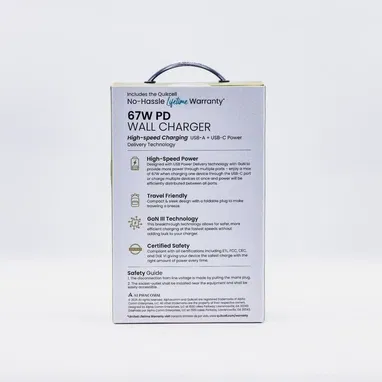 Cargador de Pared Quikcell 67W PD GaN (Multi - Puerto) | • Potencia de hasta 67W (Power | Con... | videojuegoshabana.com - Img 122916414