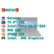 LAPTOP 🎁NUEVA🎁📦CAJA, Gateway (GWTN156-7BK), 15.6" FHD IPS Antireflejo, Intel Core i3-1115G4, 8GB RAM, 256GB SSD - Img 55619311