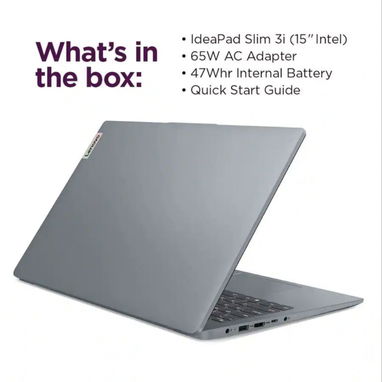 Laptop Lenovo IdeaPad Slim 3i 82XB00C2US 15.6" Full HD Intel Core i3-N305 8GB RAM 128GB UFS Arctic Gris 🔶 $415 - 2/3