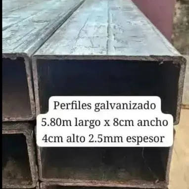Tubos galvanizado y de hierros, Purle, tejas, cerca perle y perfiles galvanizado. - Img 123094408