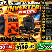 MÁQUINA SOLDADORA INVERTER PORTÁTIL, NUEVA EN SU EMPAQUE CON SUS ACCESORIOS, FACTURA Y GARANTÍA. VARIEDAD DE ARTÍCULOS - Img 58279053