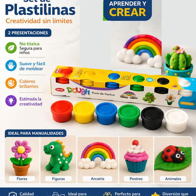 Set de Plastilinas BEIFA DCOUGH – Creatividad sin límites - Img 123040024