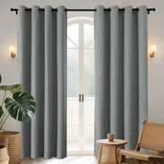 Juego de 2 Cortinas Blackout Gris - Img 57699512