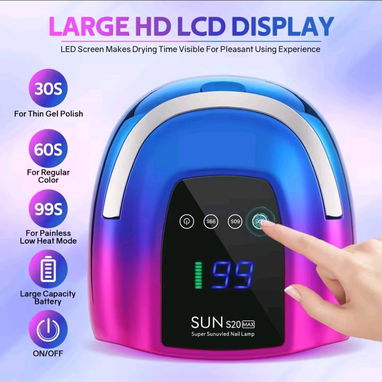 LÁMPARAS UV/ LED PROFESIONAL RECARGABLE 200W - 2/6