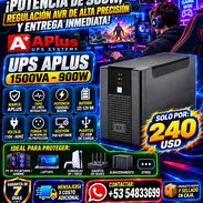 ✅ PARA PC DE PRESTACIONES MEDIA-ALTA ✅ BACKUP UPS APLUS 1500VA-900W CON 10 TOMAS - 2 PUERTOS USD - MAS. TELF 54833699 - Img 57514607