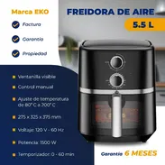 Freidora de aire de 5.5lt marca eko garantía 6 meses - Img 55288049