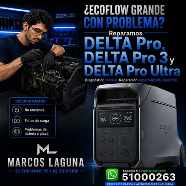 Si tu EcoFlow DELTA Pro Ultra, DELTA Pro 3, DELTA Pro, DELTA 3 Max o DELTA 2 Max presenta fallas, necesitas a alguien pr - Img 125615343