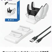 Cargador doble mand PS5 carga rapida Base de carga doble: Carga dos mandos de PS5 simultáneamente con la función de base - Img 57850940