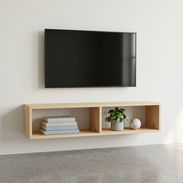 Mueble bajo y aéreo para TV en pino 100%, diseñado para pantallas de entre 32 y 50 pulgadas, con sistema de anclaje - Img 54150551