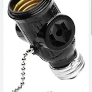 "Socket E27 con toma hembra e interruptor de cordón. Perfecto para resolver falta de enchufes. - Img 55883811