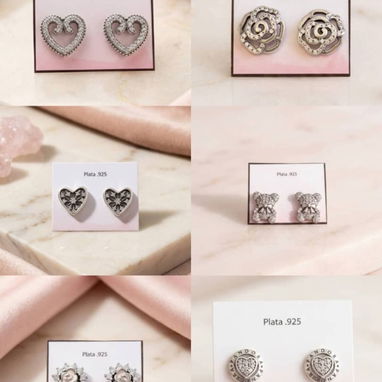 Aretes Pandora de plata s925 - Img 122679996