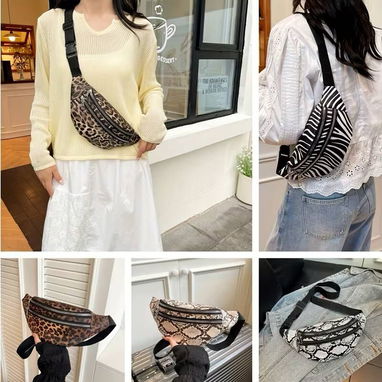 🍀Bandolera para Mujer con Estampado de Leopardo – Marrón🍀 - 4/6