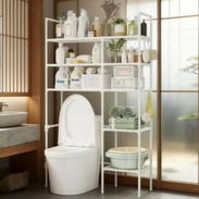Organizador de baño de 5 niveles, diseñado para colocarse sobre la taza del baño. 🧺 En blanco y negro Precio: 30 USD - Img 58116591