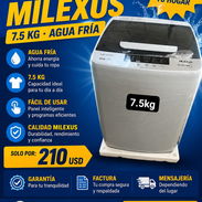 Lavadora automatica Milexus de 7.5 kg agua fria - Img 55724242