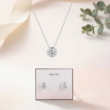 Juego de aretes cadenas y dijes - Img 123217150