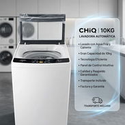 Lavadora ChiQ 10kg Automática | $315 con Transporte, Factura, Garantía y Doble Entrada de Agua - Img 57859535