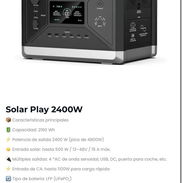 ESTACION DE ENERGIA SOLAR PLAY 2400W - Img 57747948