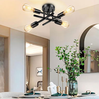 A-7 Lámpara de techo moderna de 4 focos ,lámpara elegante para sala,dormitorio ect 54321470 - Img 109261044