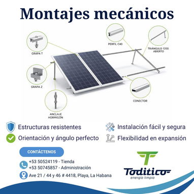 TODITICO | ENERGÍA LIMPIA!! SERVICIOS, PANELES SOLARES, ESTRUCTURAS, COMPONENTES ELÉCTRICOS Y MAS.... - Img 120083388