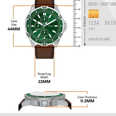 Reloj FOSSIL Garrett Mod. FS6147 CRONÓGRAFO CUARZO JAPONÉS Caja 44mm en acero inoxidable, manillas en cuero legítimo NEW - Img 124059090