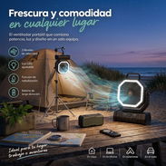 🌬️ Ventilador recargable F6 💨 Frescura potente donde la necesites.  Disfruta de 4 velocidades - Img 57449790