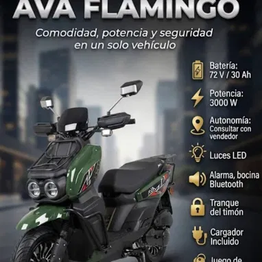 Moto eléctrica modelo Flamingo batería de 72x30motor 3000watt - 2/2