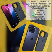 IPhone 16pro Max con 91% de batería para venta o cambio solo por iPhone menor o Samsung s25 o s24 ultra y vuelto - Img 55036232
