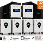 Kit de alta potencia 16kw en inversor + 64kwh en batería + 32 paneles - Img 57973178