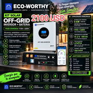 Combo de energía solar Ecoworthy con inversor de 5kw y batería de 5kwh en 2100 usd con garantía y mensajería gratis - Img 58193249