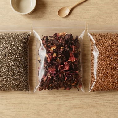 Linaza, chía, flor de jamaica, Ashwagandha, valeriana, colágeno, creatina, suplemento de biotina y adelgazante - Img 123987268