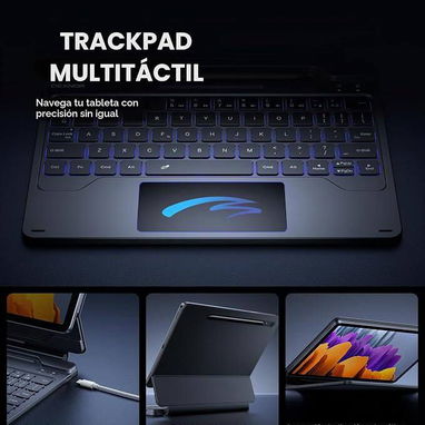 🍑Funda con Teclado Magic Style para Samsung Galaxy Tab S10 Lite / S10 FE / S9 FE / S9🍑 - 6/8