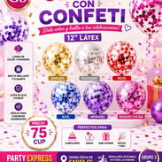 Combos de globos látex, cromados, con confetis, de número y mucho más - Img 55756808