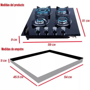 Cocina de cristal templado para empotrar. +5353968620 - Img 121343492