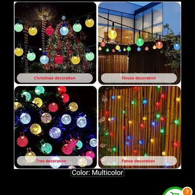 Guirnalda de bombillos multicolor 9m - 2/2