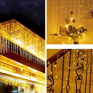 Luces de Navidad, 360 luces LED, exteriores, cable transparente, 8 modos de luces. 29 pies. - Img 55903121