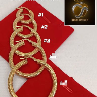 Variedad de modelos de argollas de oro 10k - Img 123681689