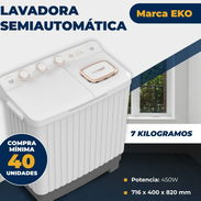 🔷 *Lavadora Semiautomática 7 kg Marca EKO*   📌 Venta Mayorista   - Precio principal: 160 usd   - Compra mínima: 40 uni - Img 57311647